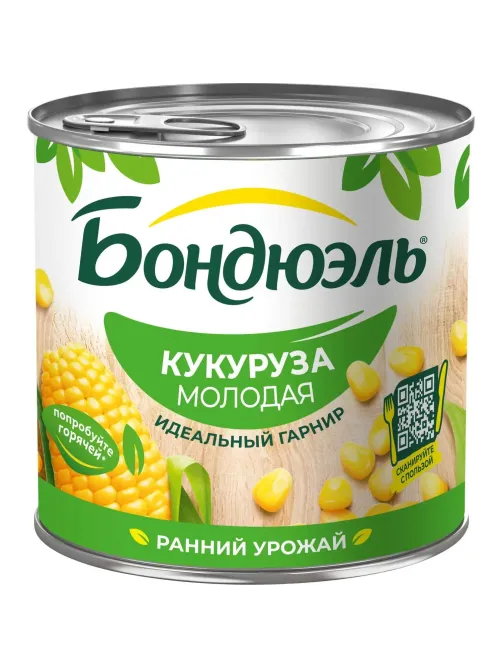 Кукуруза Консервация Бондюэль молодая, 340г