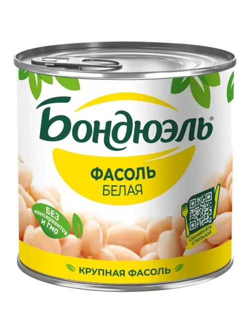 Фасоль Консервация Бондюэль белая, 400г