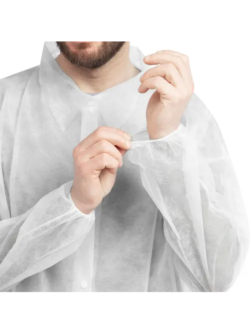 Халат на кнопках 20гр/м2 р.XXL, белый (10шт/упак),арт.406-877-003,к