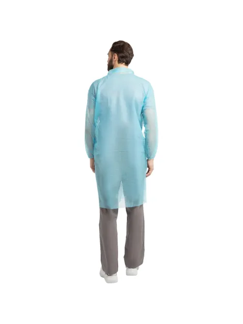 Халат на липучках 20гр/м2 р.XL, голубой (10шт/упак),арт.406-878-006,к