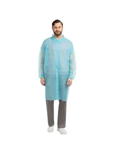 Халат на кнопках 20гр/м2 р.XXXL , голубой (10шт/упак),арт.406-877-008,к