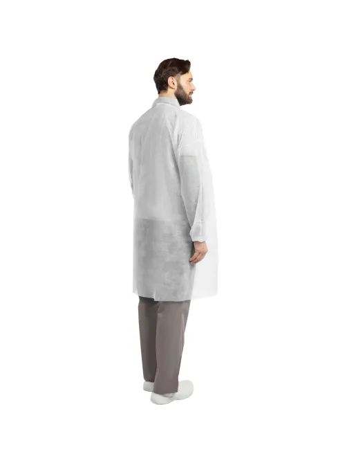 Халат на кнопках 20гр/м2 р.XL, белый (10шт/упак),арт.406-877-002,к