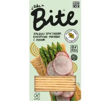 Хлебцы кукурузно-рисовые Bite с луком,без глютена,натуральные, 150г