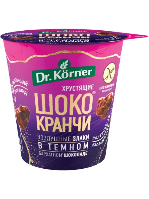 Хлебцы Шококранчи Dr.Korner воздушные злаки гречневые в темн шокол, 40г