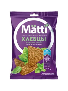 Хлебцы Matti пшенично-ржаные со вкусом итальянских трав, 75г