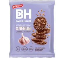 Хлебцы цельнозерновые Baker House ржаные с чесноком, 50г