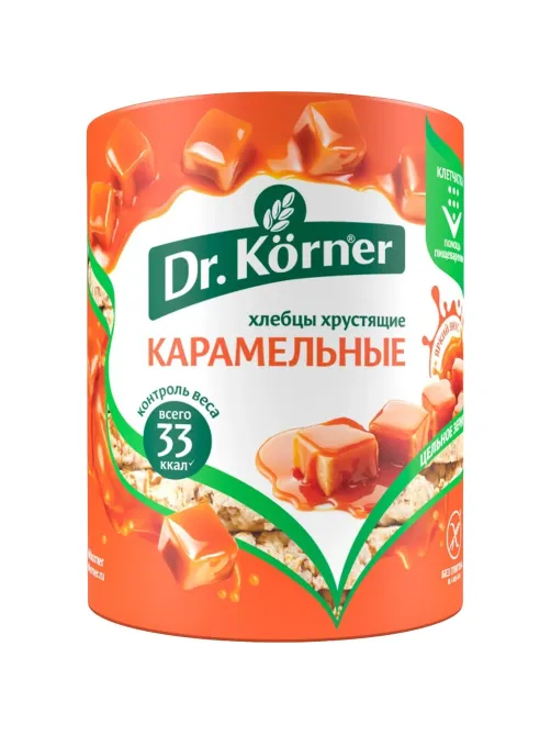 Хлебцы хрустящие Кукурузно-рисовые карамельные Dr.Korner 90 гр