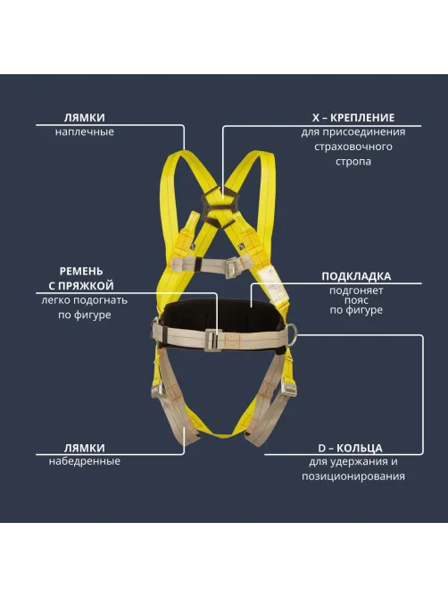Привязь страховочная 'Альфа 2.5' (Размер 2) vnt 425