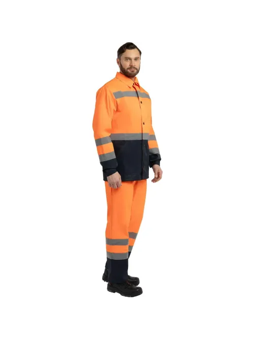 Костюм лет муж (куртка,пк) лс07 оранж/т.син 136-140/170-176