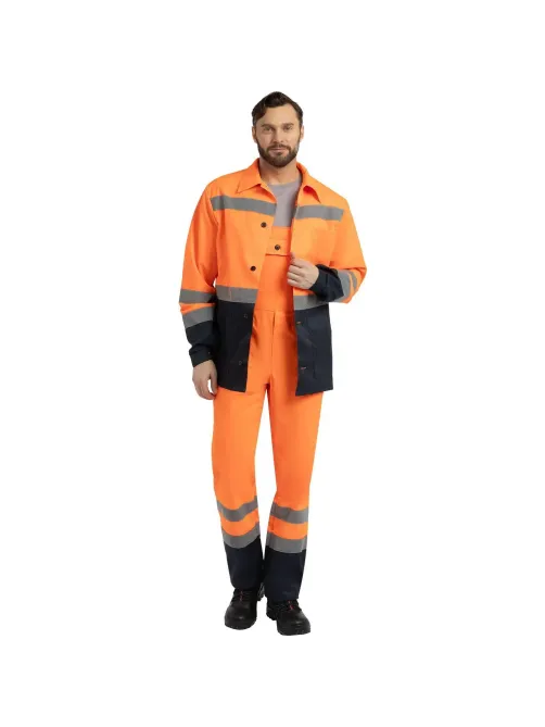 Костюм лет муж (куртка,пк) лс07 оранж/т.син 104-108/182-188