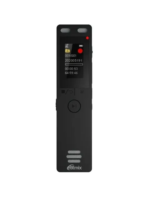 Диктофон цифровой Ritmix RR-155 16Gb Black, MicroSD