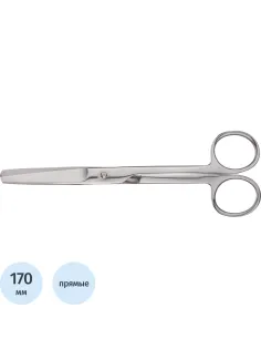 Ножницы тупоконечные прямые, 170 мм Н-236