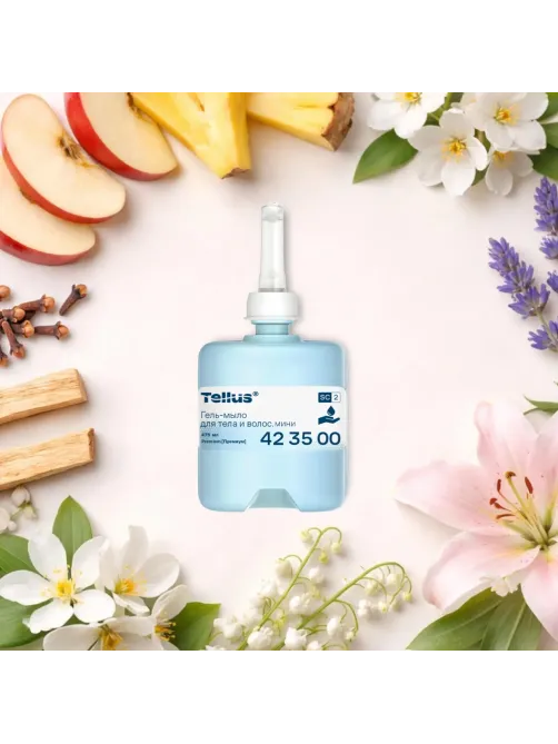 Картридж с жидким гель-мылом Tellus Premium SC2 д/тела и волос 475мл_423500