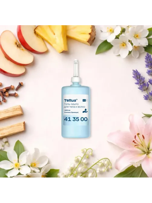Картридж с жидким гель-мылом Tellus Premium SC1 д/тела и вол 1000мл _413500