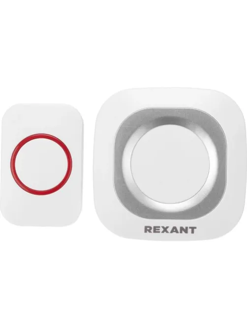Звонок дверной беспроводной c цифровым кодированием белый/серый Rexant