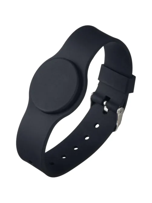 Браслет доступа (RFID-браслет) Bigtech Mifare 1К, с застежкой (черный)