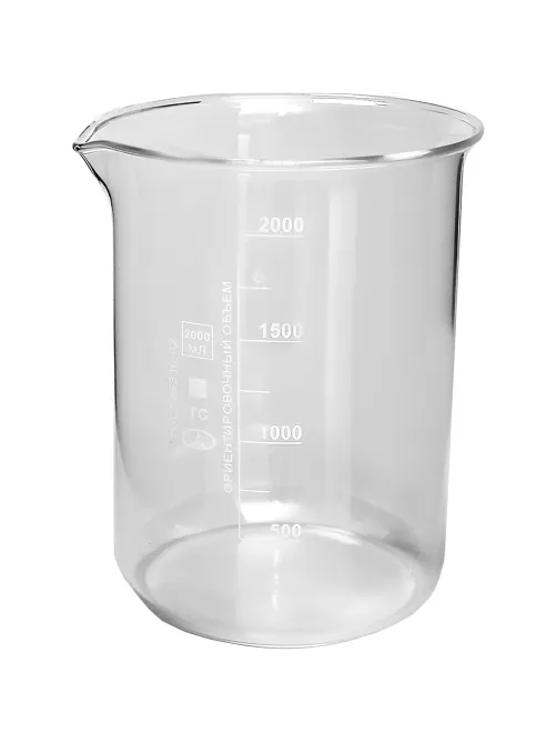 Лабораторный стакан Н-1-2000 с делением, 2 шт/уп, 10003807