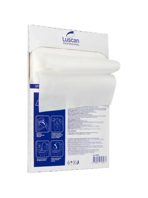 Одноразовые покрытия на унитаз Luscan Professional Optima 1/4 слож 100шт/уп