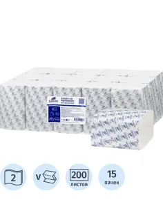Салфетки бумажные Luscan Professional N4 2сл 200л 15пач/уп