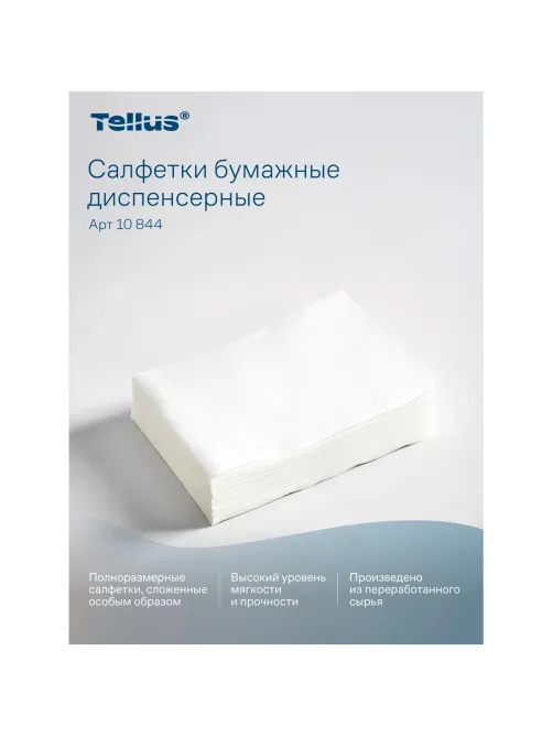 Салфетки бумажные д/дисп Торк/Tellus Экспресснап N4 200л 20пач/уп 10844