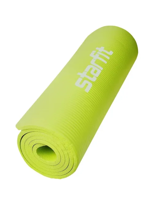 Коврик для йоги  STARFIT FM-301 NBR, 1,0 см, 183x61см,лаймовый, ЦБ-00002281