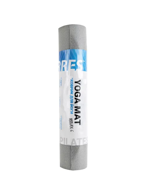 Коврик для йоги TORRES Relax 6, YL12236G, PVC 6 мм,серый