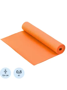 Коврик для фитнеса и йоги  Larsen PVC оранжевый р173х61х0,4см 354070