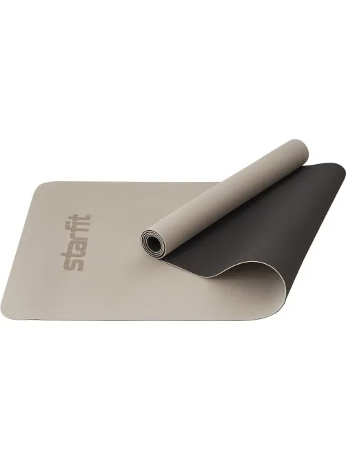 Коврик для йоги STARFIT FM-201 TPE, 0,4 см, 183x61см, черн/сер, ЦБ-00001689