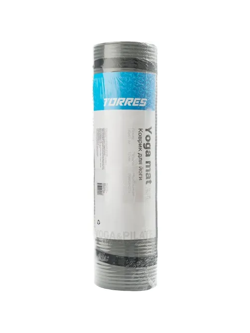 Коврик для йоги TORRES SOFT, YL10112, NBR(синт.каучук), толщина 1,2см/серый