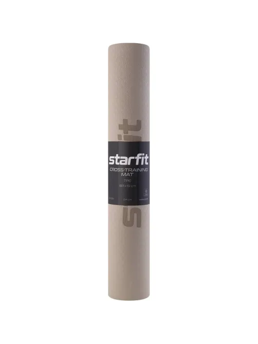 Коврик для йоги STARFIT FM-201 TPE, 0,4 см, 183x61см, черн/сер, ЦБ-00001689