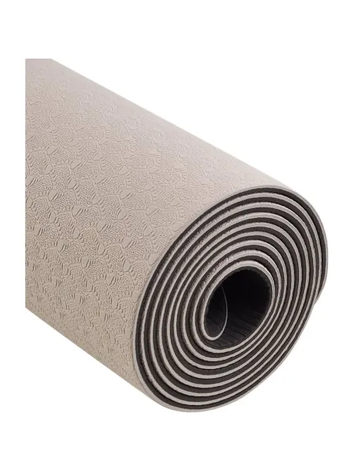 Коврик для йоги STARFIT FM-201 TPE, 0,4 см, 183x61см, черн/сер, ЦБ-00001689