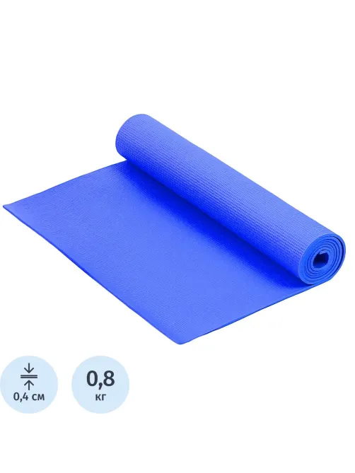 Коврик для фитнеса и йоги  Larsen PVC синий р173х61х0,4см 354071