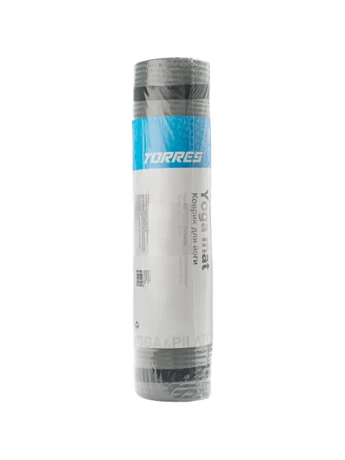 Коврик для йоги TORRES SOFT, YL10108, NBR(синт.каучук), толщина 0,8см/серый