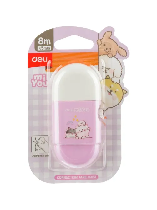 Корректирующая лента Deli MiYou EH353 5 мм x 8 м ассорти блистер