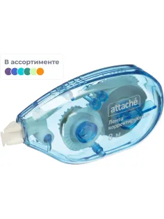 Корректирующая лента Attache 5ммх8м, боковая подача цвет корпуса в ассорт