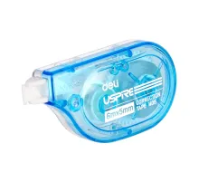 Корректирующая лента Deli Uspire 5 мм x 6 м, цвет корпуса: синий
