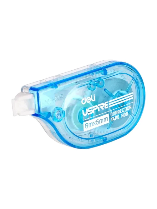 Корректирующая лента Deli Uspire 5 мм x 6 м, цвет корпуса: синий
