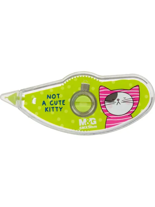 Корректирующая лента M&G So Many Cats 5 мм x 6 м, ассорти, блистер