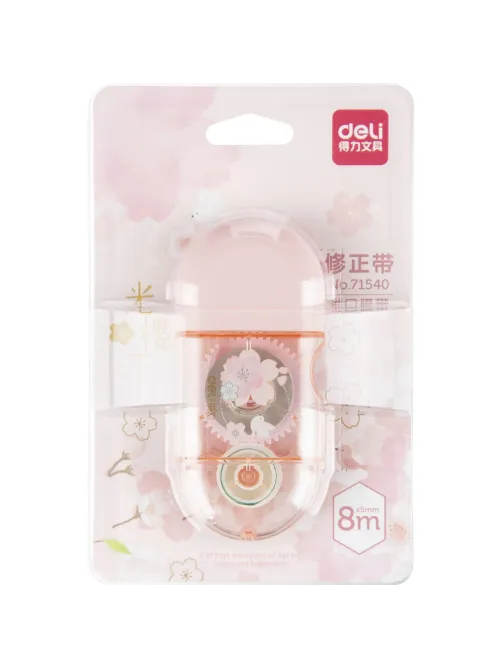 Корректирующая лента Deli Sakura 71540 5 мм x 8 м пластик корпус ассорти