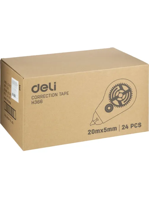 Корректирующая лента Deli EH366 5мм x 20 м, цвет в ассортим, блистер