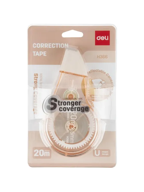 Корректирующая лента Deli EH366 5мм x 20 м, цвет в ассортим, блистер