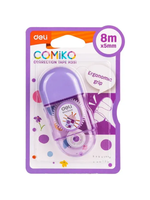 Корректирующая лента Deli EH351 5 мм x 8 м, цвет в ассортименте, блистер