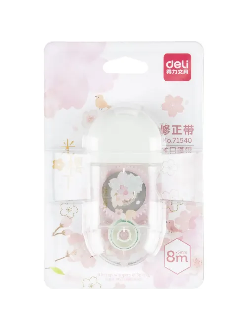 Корректирующая лента Deli Sakura 71540 5 мм x 8 м пластик корпус ассорти