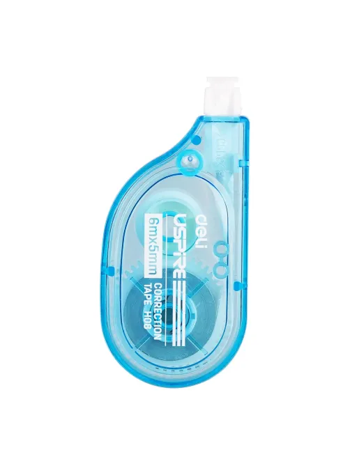 Корректирующая лента Deli Uspire 5 мм x 6 м, цвет корпуса: синий