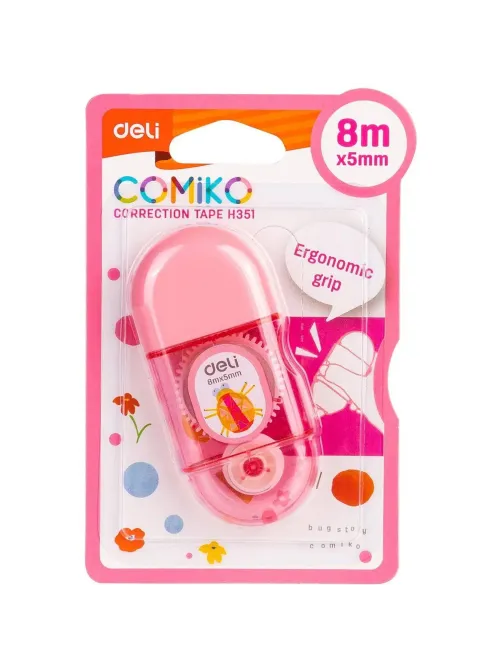 Корректирующая лента Deli EH351 5 мм x 8 м, цвет в ассортименте, блистер