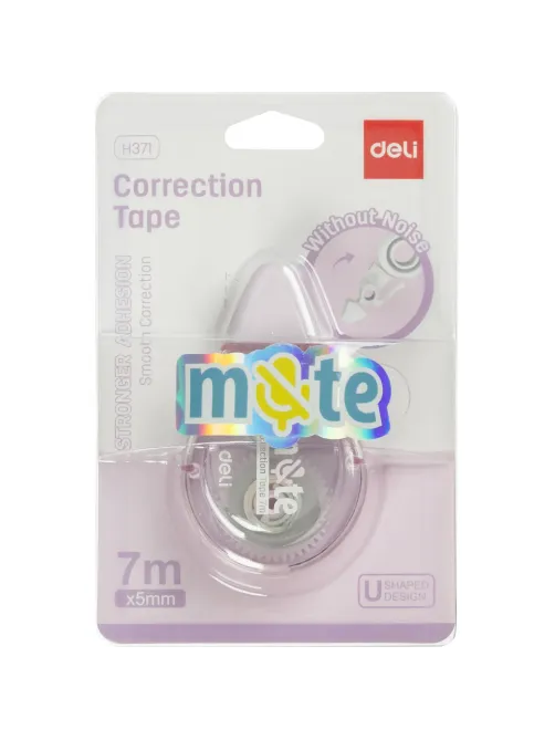 Корректирующая лента Deli MUTE, 5ммx7м, бесшумная, в асс,EH371
