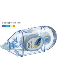 Корректирующая лента Deli EH351 5 мм x 8 м, цвет в ассортименте, блистер