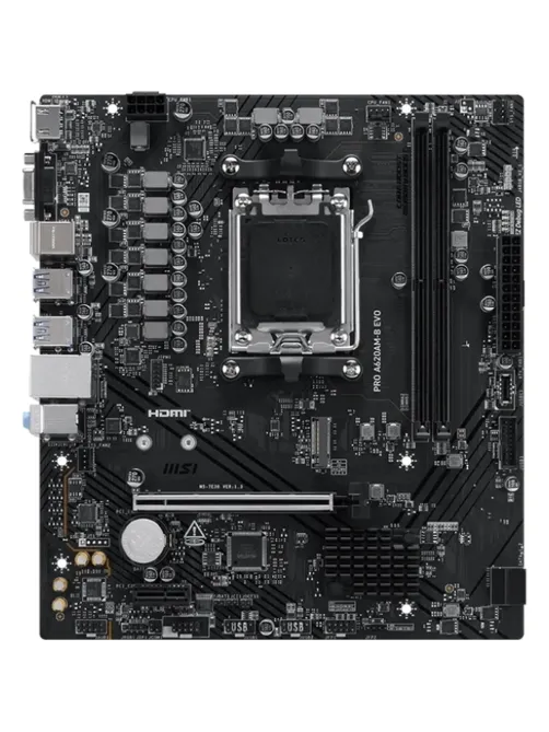 Материнская плата MSI PRO A620AM-B EVO A620, AM5, 2xDDR5, mATX