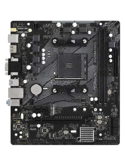 Материнская плата ASROCK A520M-HVS, AM4, A520, 2xDDR4, D-Sub+HDMI