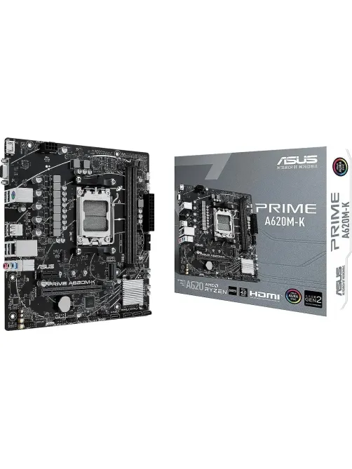 Материнская плата ASUS PRIME A620M-K, AM5, A620, 2xDDR5, mATX